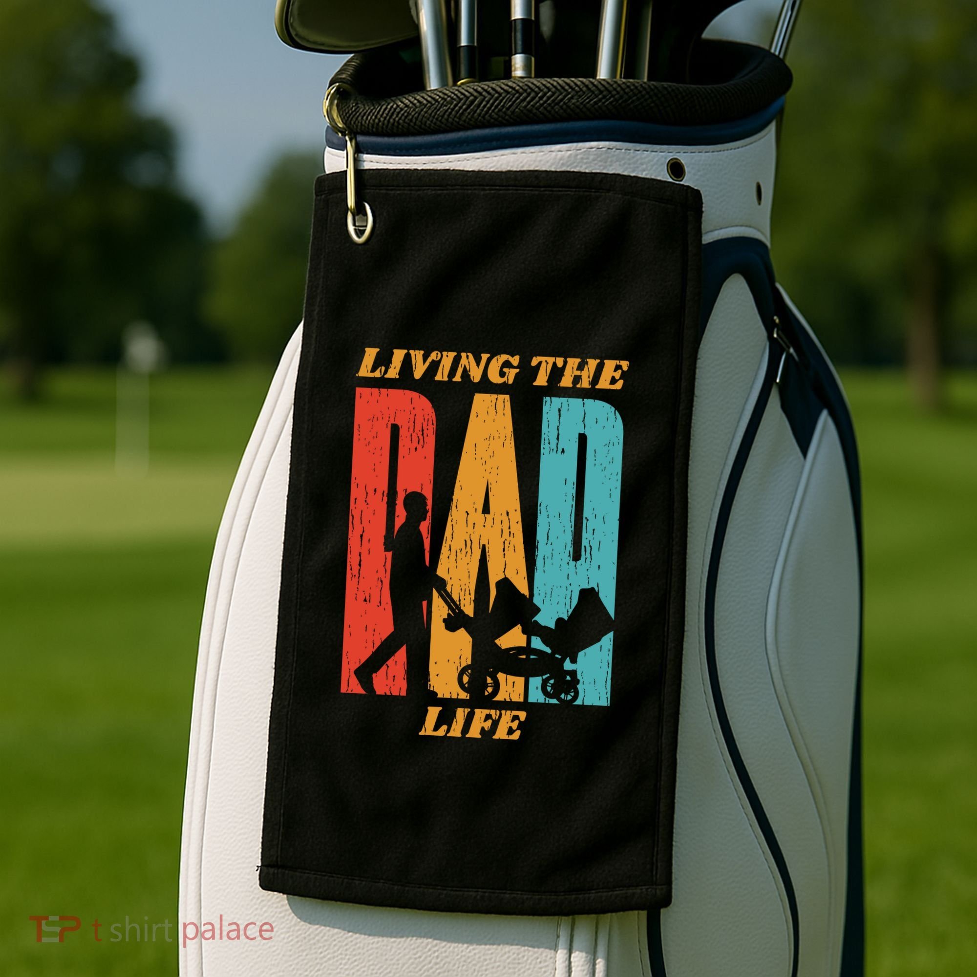 Living The Dad Life Retro Golf Towel