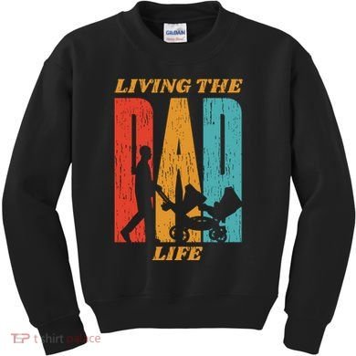 Living The Dad Life Retro Kids Sweatshirt