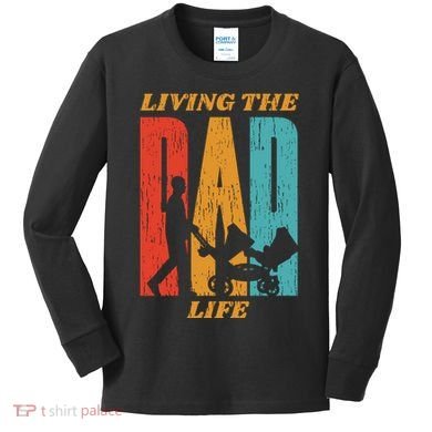 Living The Dad Life Retro Kids Long Sleeve Shirt