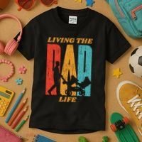 Living The Dad Life Retro Kids T-Shirt thumb 3