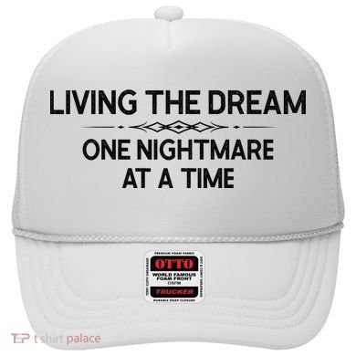 Living The Dream One Nightmare At A Time Funny Hat