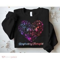 LOVE Tie Dye Heart Respiratory Therapist RT Nurse Nursing Sweatshirt thumb 2