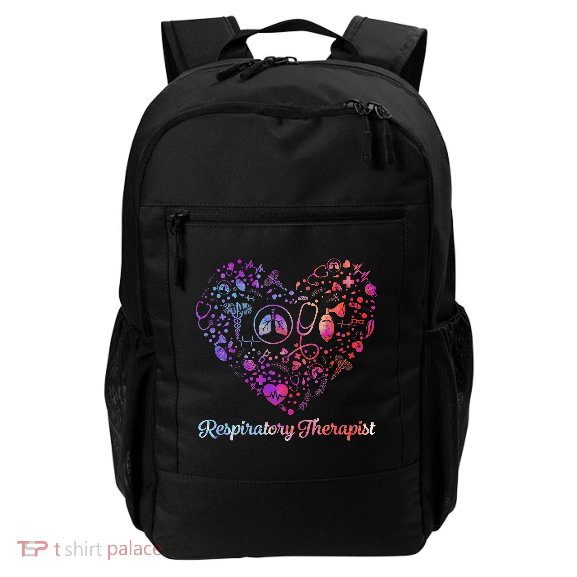 LOVE Tie Dye Heart Respiratory Therapist RT Nurse Nursing Backpack