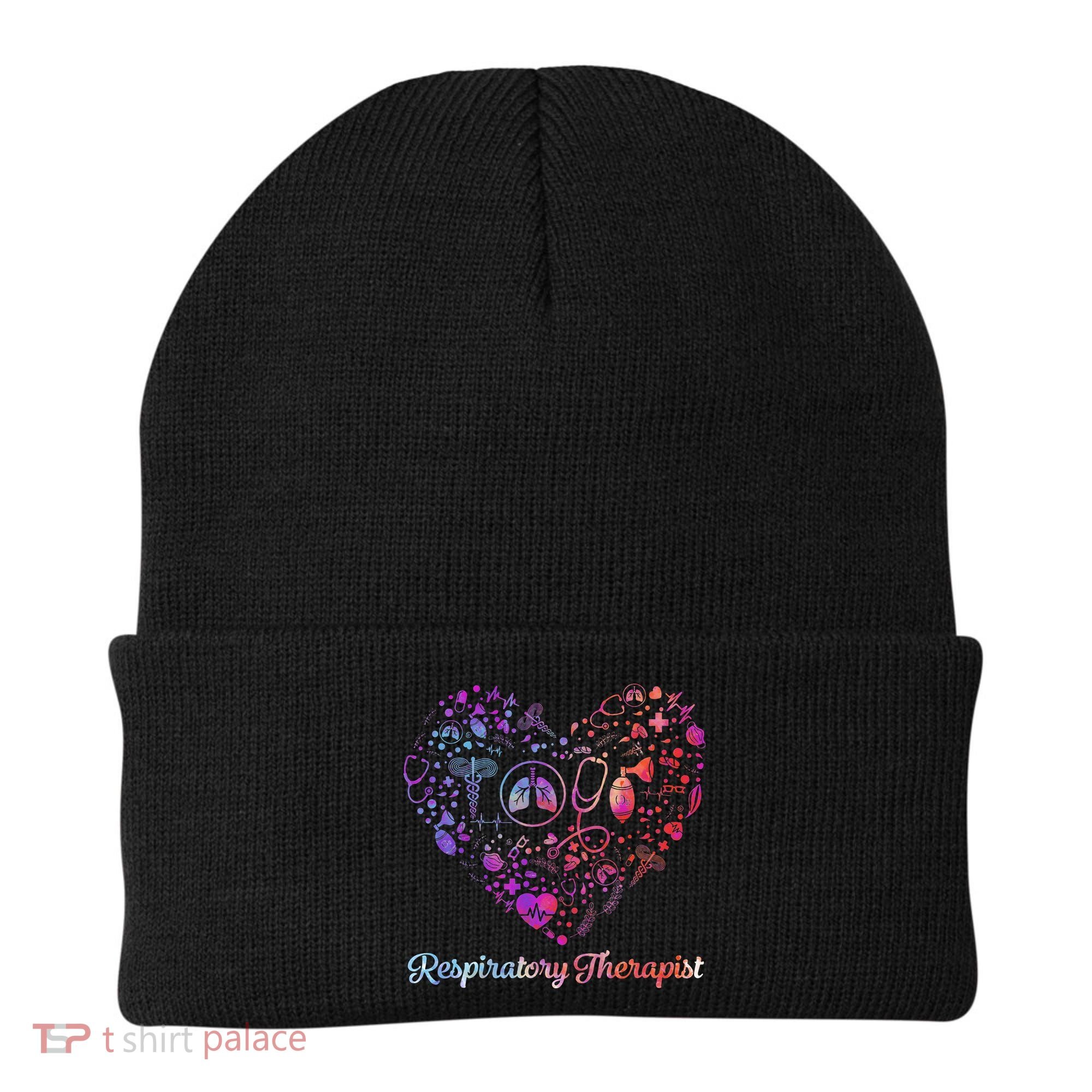 LOVE Tie Dye Heart Respiratory Therapist RT Nurse Nursing Beanie
