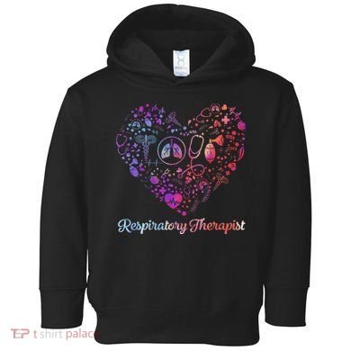 LOVE Tie Dye Heart Respiratory Therapist RT Nurse Nursing Toddler Hoodie