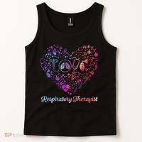 LOVE Tie Dye Heart Respiratory Therapist RT Nurse Nursing Tank Top thumb 2