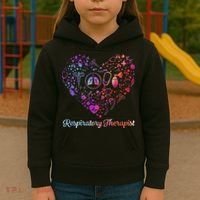LOVE Tie Dye Heart Respiratory Therapist RT Nurse Nursing Kids Hoodie thumb 3