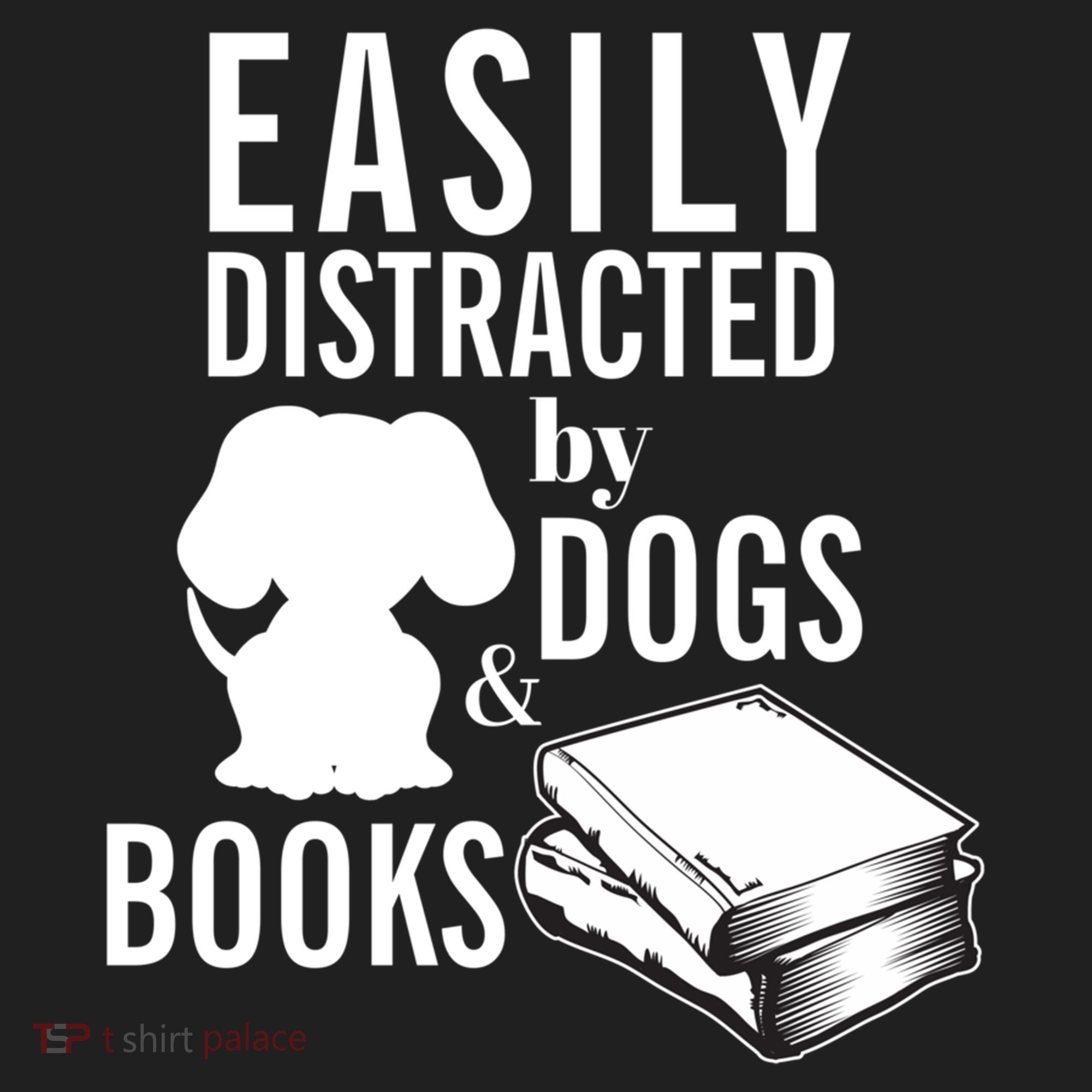 Library Themed Easily Distracted By Books And Dogs Gift Beanie