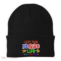 Livin That First Grade Life First Grade Rocks 1St Grade Gift Beanie thumb 0