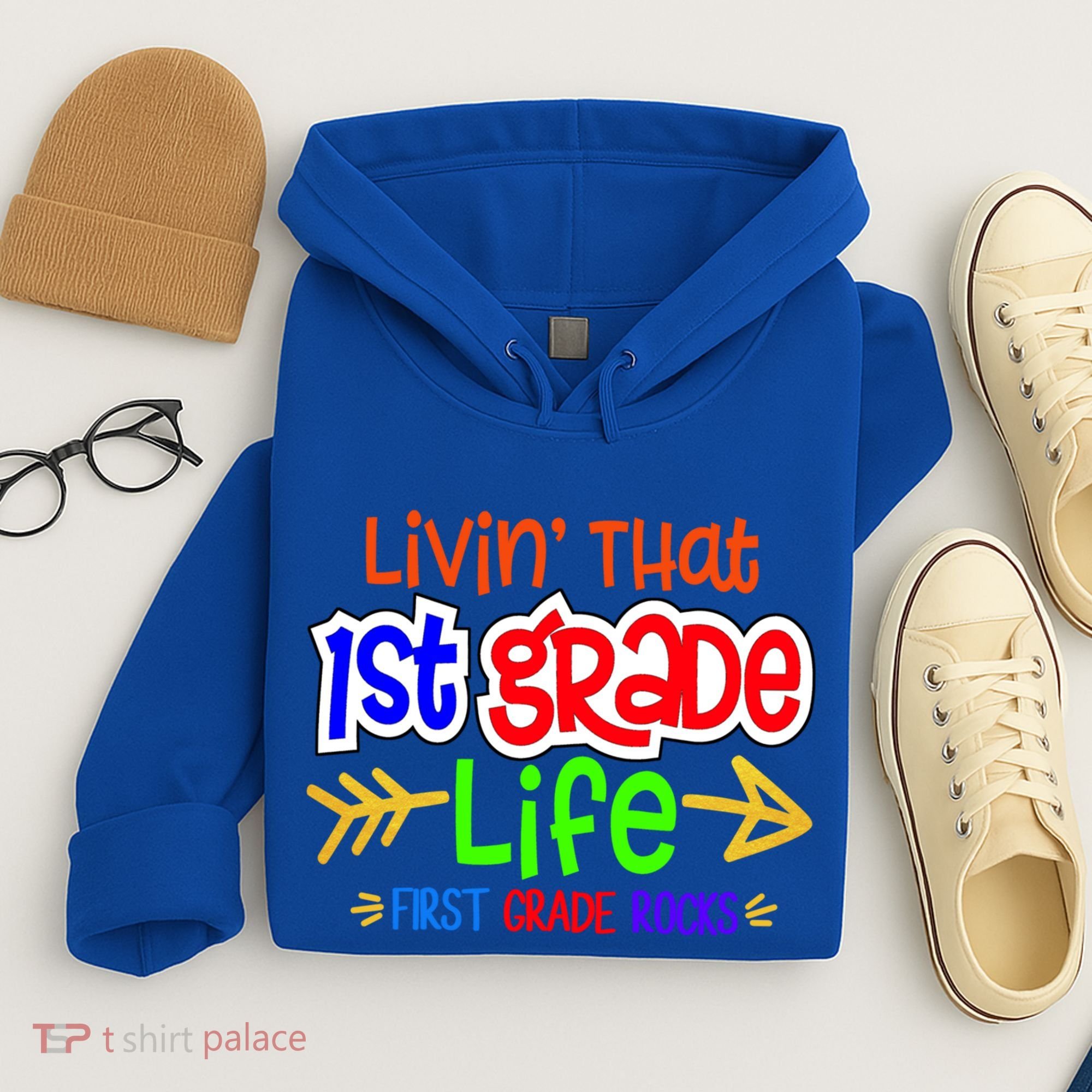 Livin That First Grade Life First Grade Rocks 1St Grade Gift Hoodie