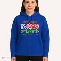 Livin That First Grade Life First Grade Rocks 1St Grade Gift Hoodie thumb 5