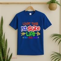 Livin That First Grade Life First Grade Rocks 1St Grade Gift T-Shirt thumb 2