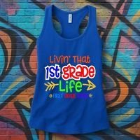 Livin That First Grade Life First Grade Rocks 1St Grade Gift Women's Tank Top thumb 3