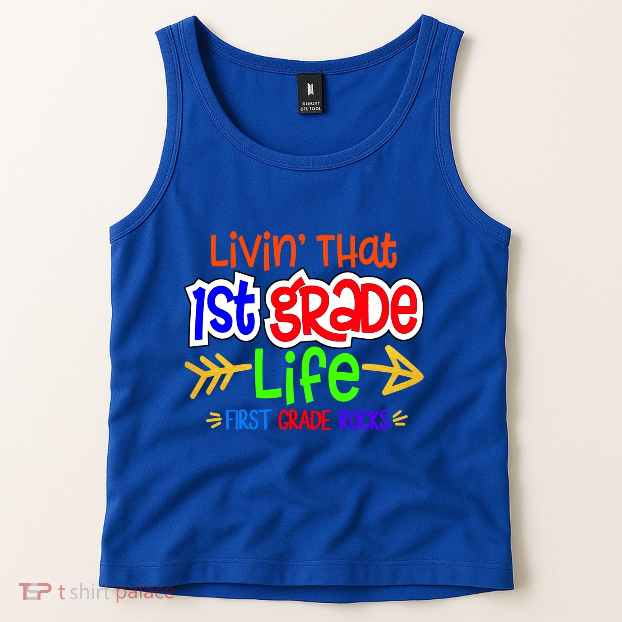 Livin That First Grade Life First Grade Rocks 1St Grade Gift Tank Top