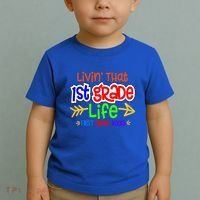 Livin That First Grade Life First Grade Rocks 1St Grade Gift Toddler T-Shirt thumb 2