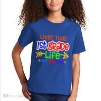 Livin That First Grade Life First Grade Rocks 1St Grade Gift Kids T-Shirt thumb 2