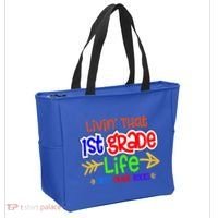 Livin That First Grade Life First Grade Rocks 1St Grade Gift Tote Bag thumb 2