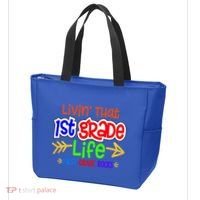 Livin That First Grade Life First Grade Rocks 1St Grade Gift Tote Bag thumb 3