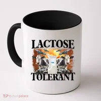 Lactose Tolerant Funny Trending Meme Coffee Mug thumb 0
