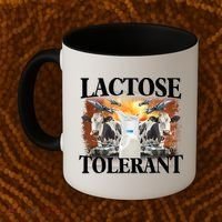 Lactose Tolerant Funny Trending Meme Coffee Mug thumb 2