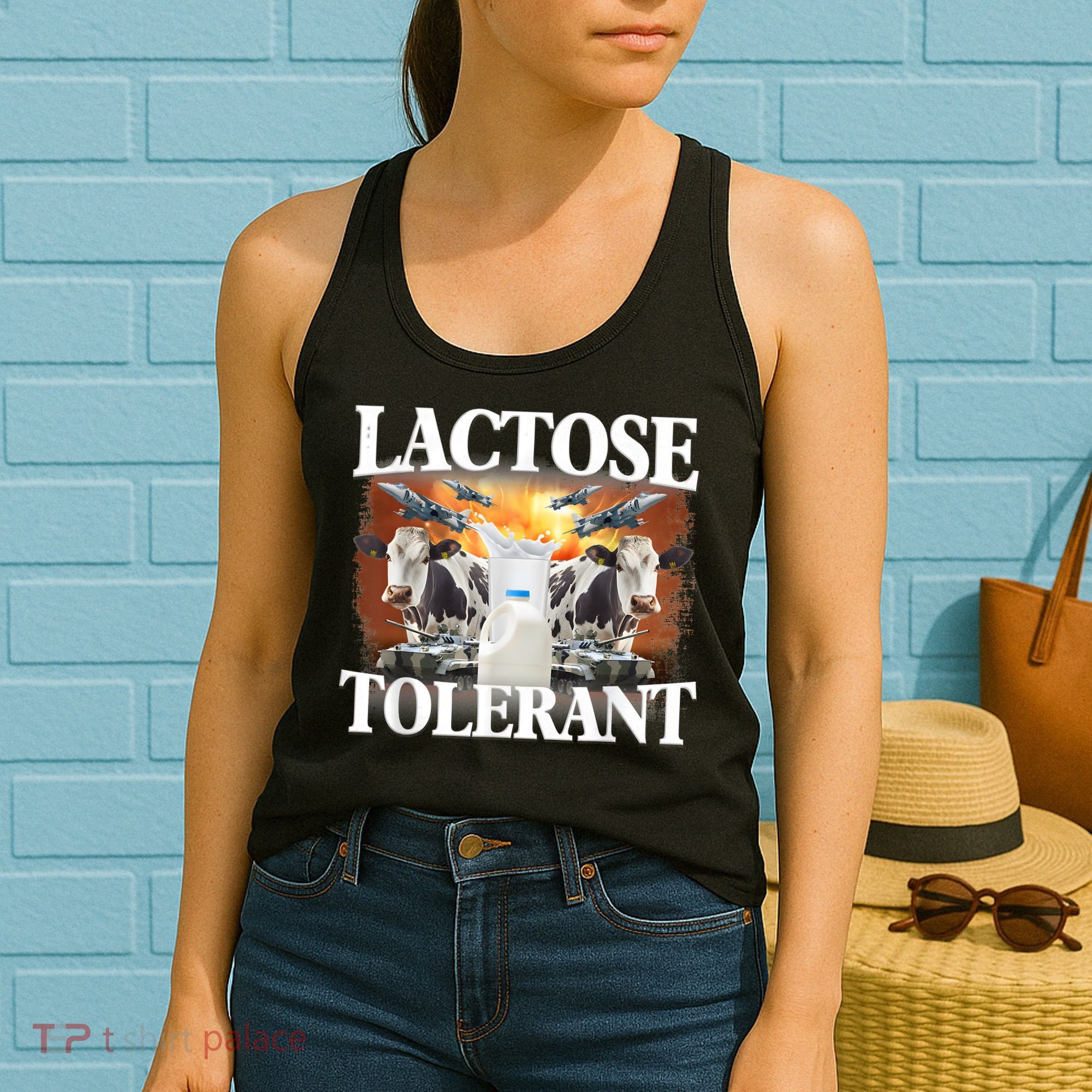 Lactose Tolerant Funny Trending Meme Women's Tank Top
