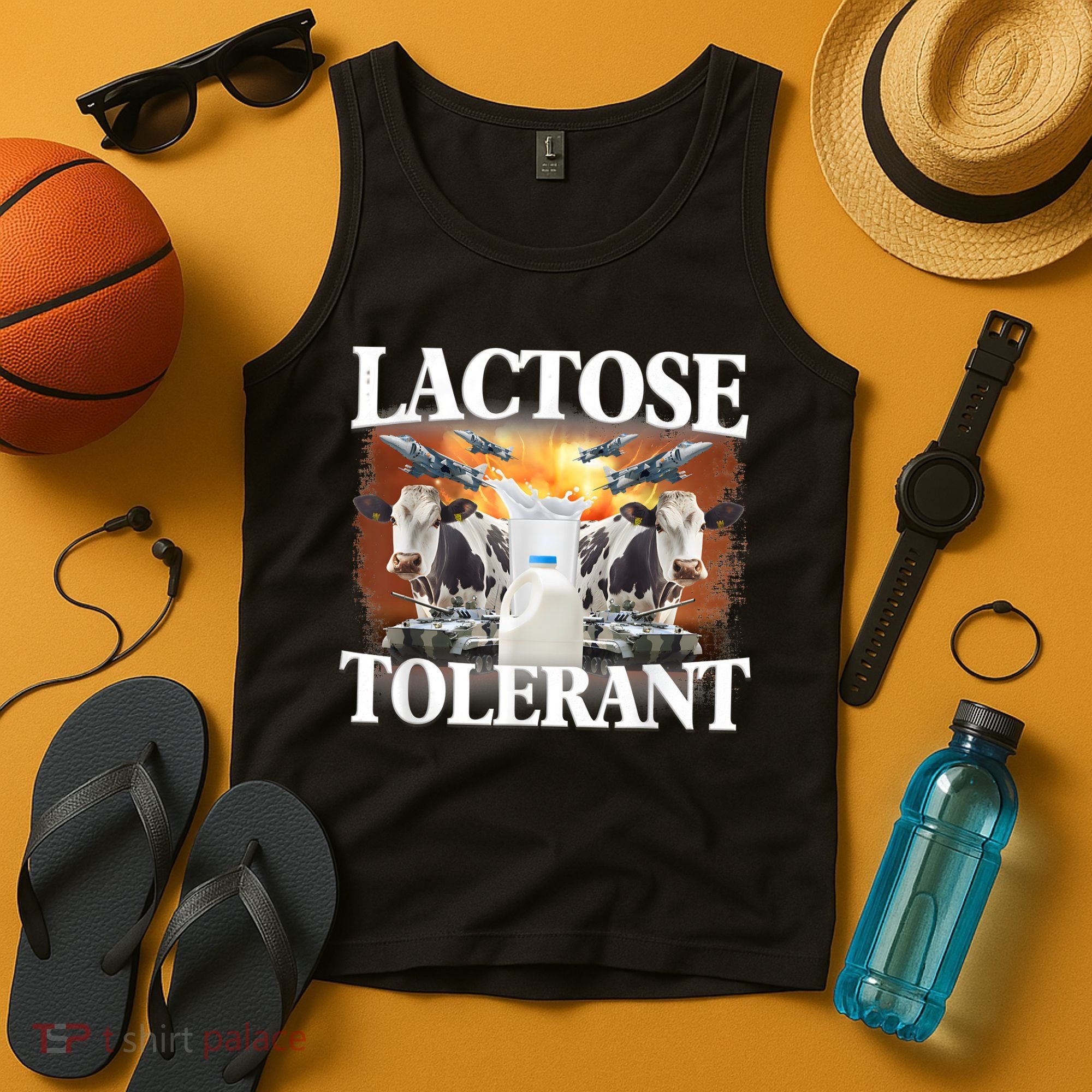 Lactose Tolerant Funny Trending Meme Tank Top