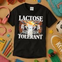 Lactose Tolerant Funny Trending Meme Kids T-Shirt thumb 3