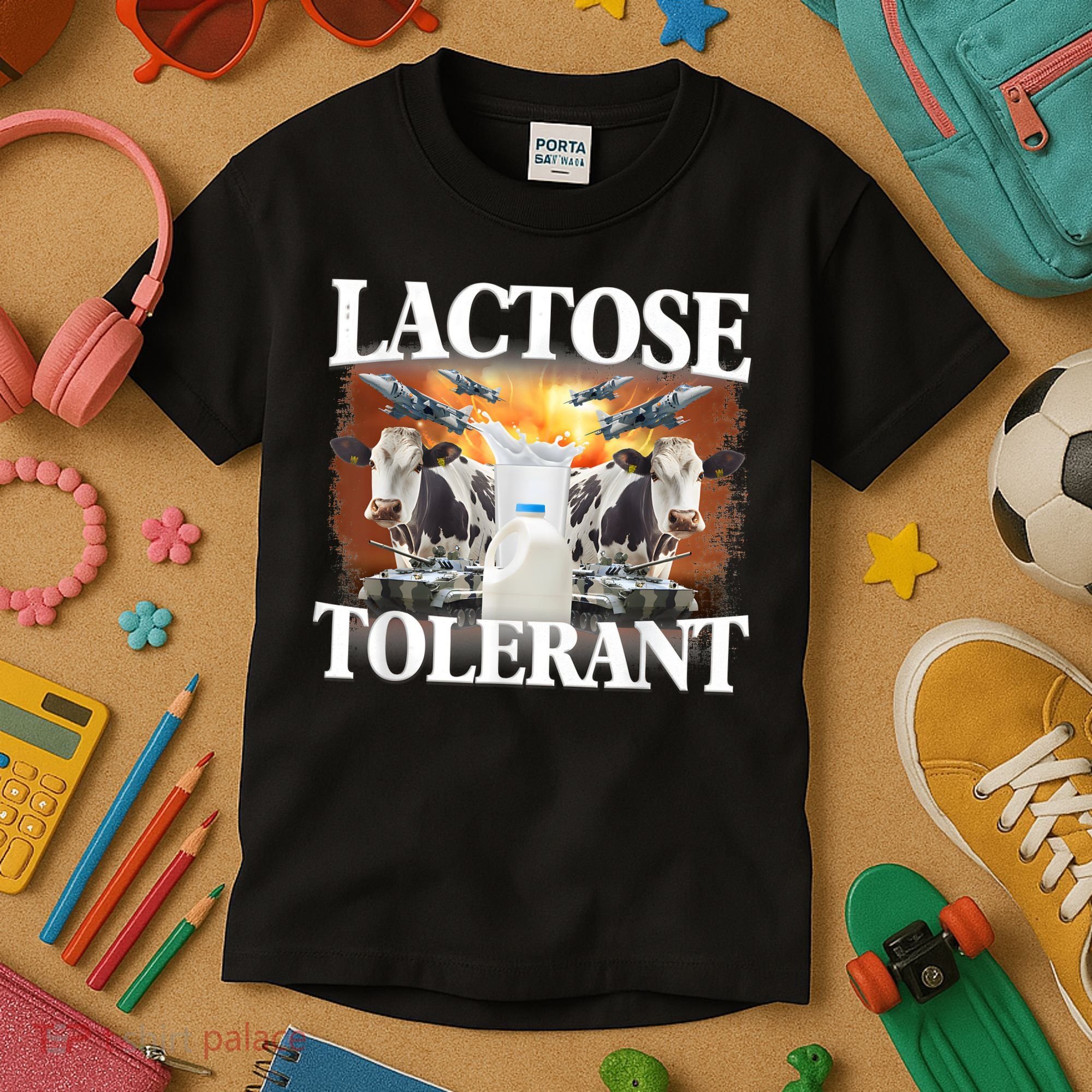 Lactose Tolerant Funny Trending Meme Kids T-Shirt