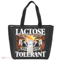 Lactose Tolerant Funny Trending Meme Tote Bag thumb 0