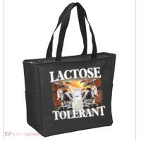Lactose Tolerant Funny Trending Meme Tote Bag thumb 2