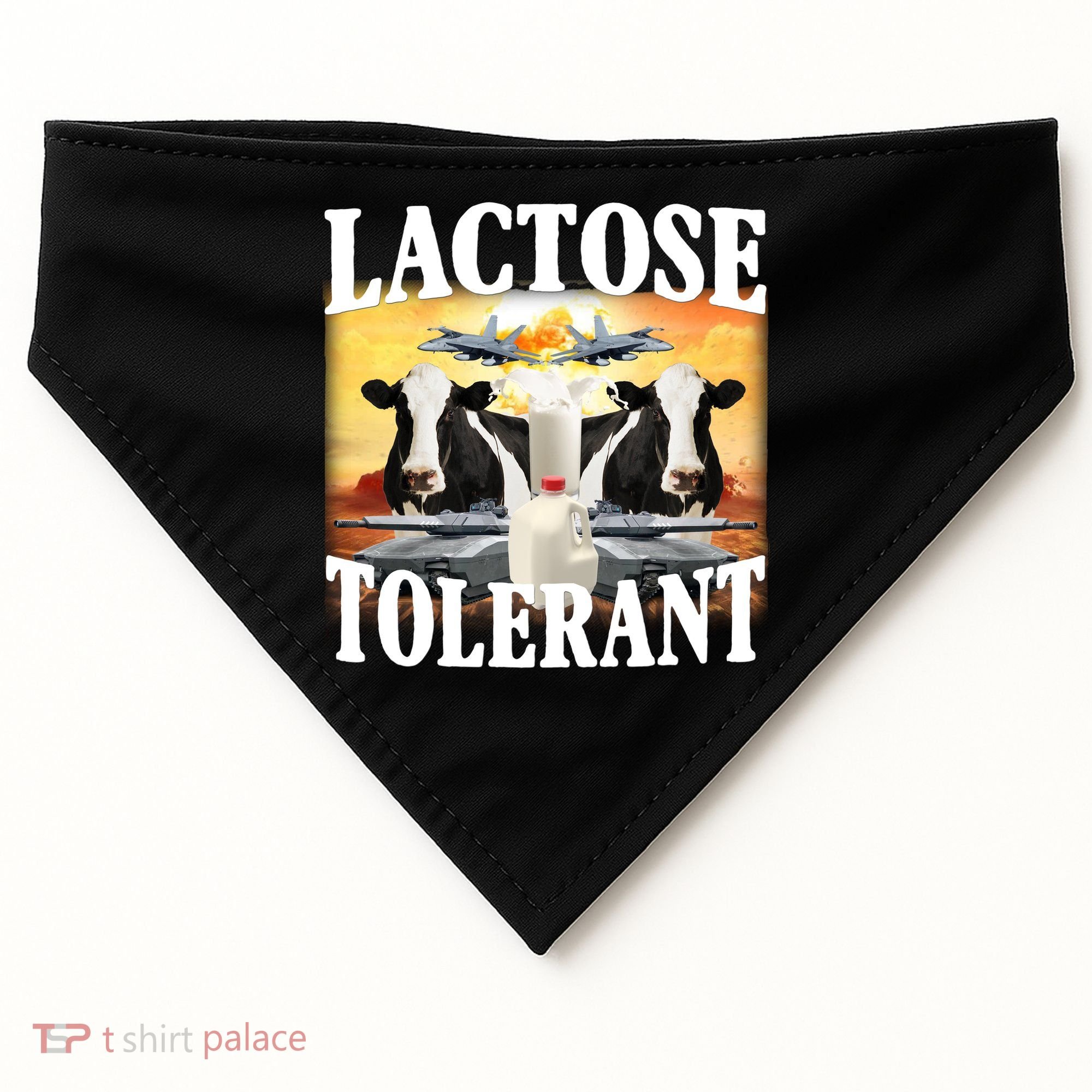 Lactose Tolerant Funny Cow USA-Made Doggie Bandana