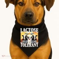 Lactose Tolerant Funny Cow USA-Made Doggie Bandana thumb 1