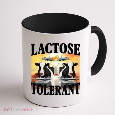 Lactose Tolerant Funny Cow Coffee Mug back