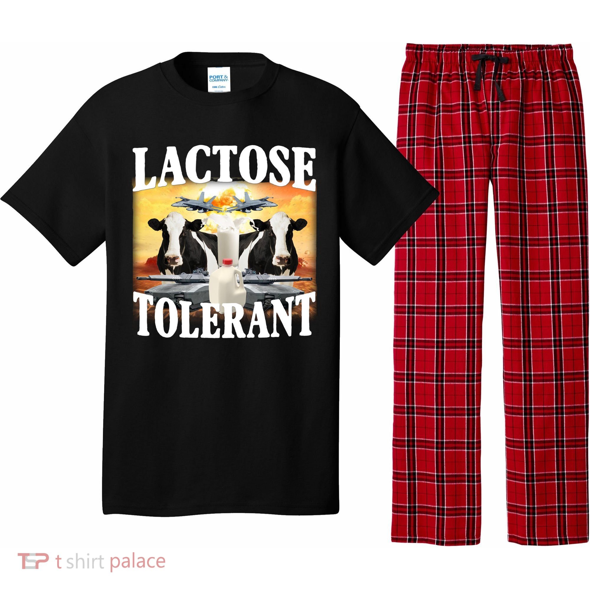 Lactose Tolerant Funny Cow Pajama Set