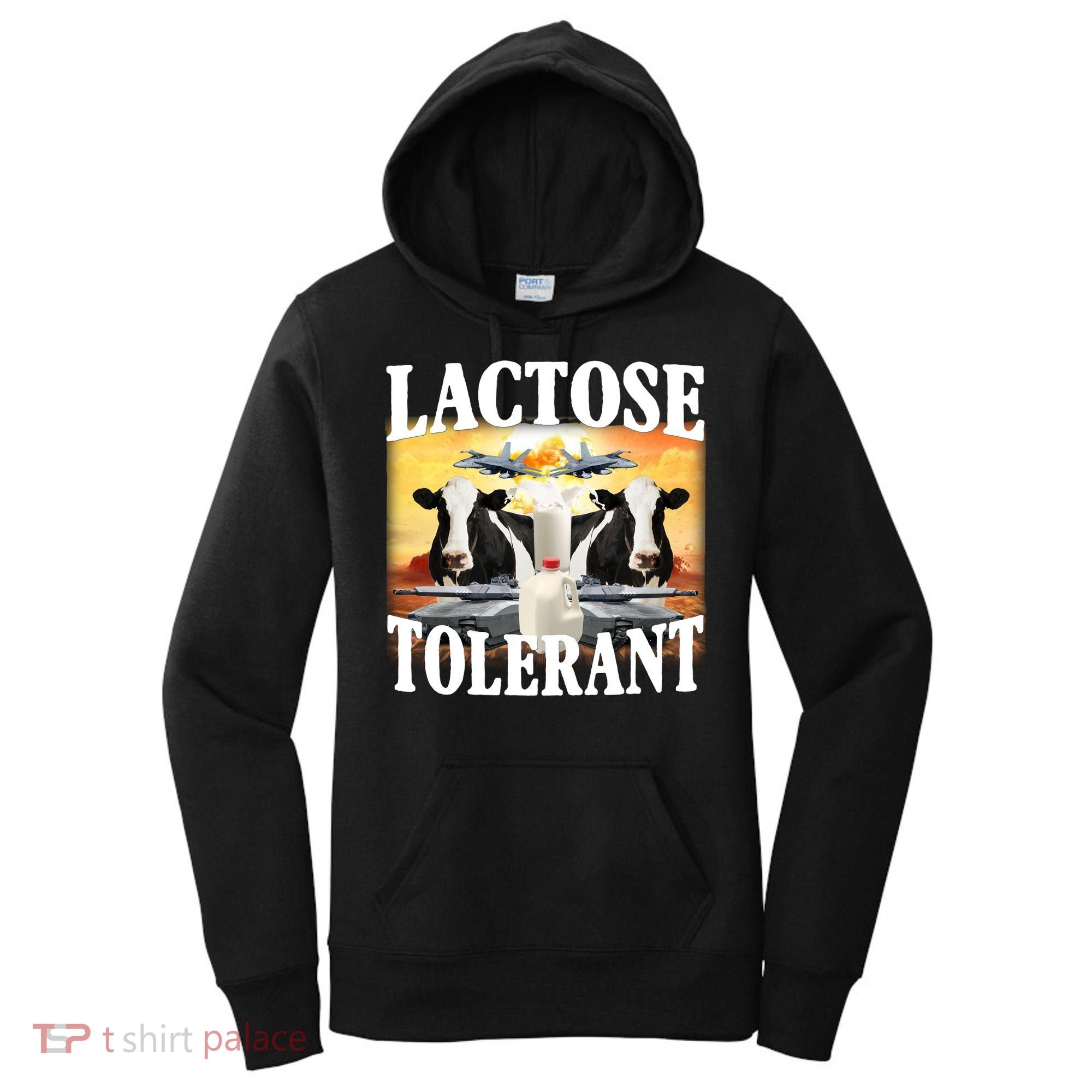 Lactose Tolerant Funny Cow Women's Hoodie