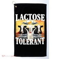 Lactose Tolerant Funny Cow Golf Towel thumb 0