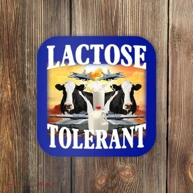 Lactose Tolerant Funny Cow Coaster