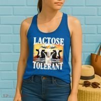 Lactose Tolerant Funny Cow Women's Tank Top thumb 2