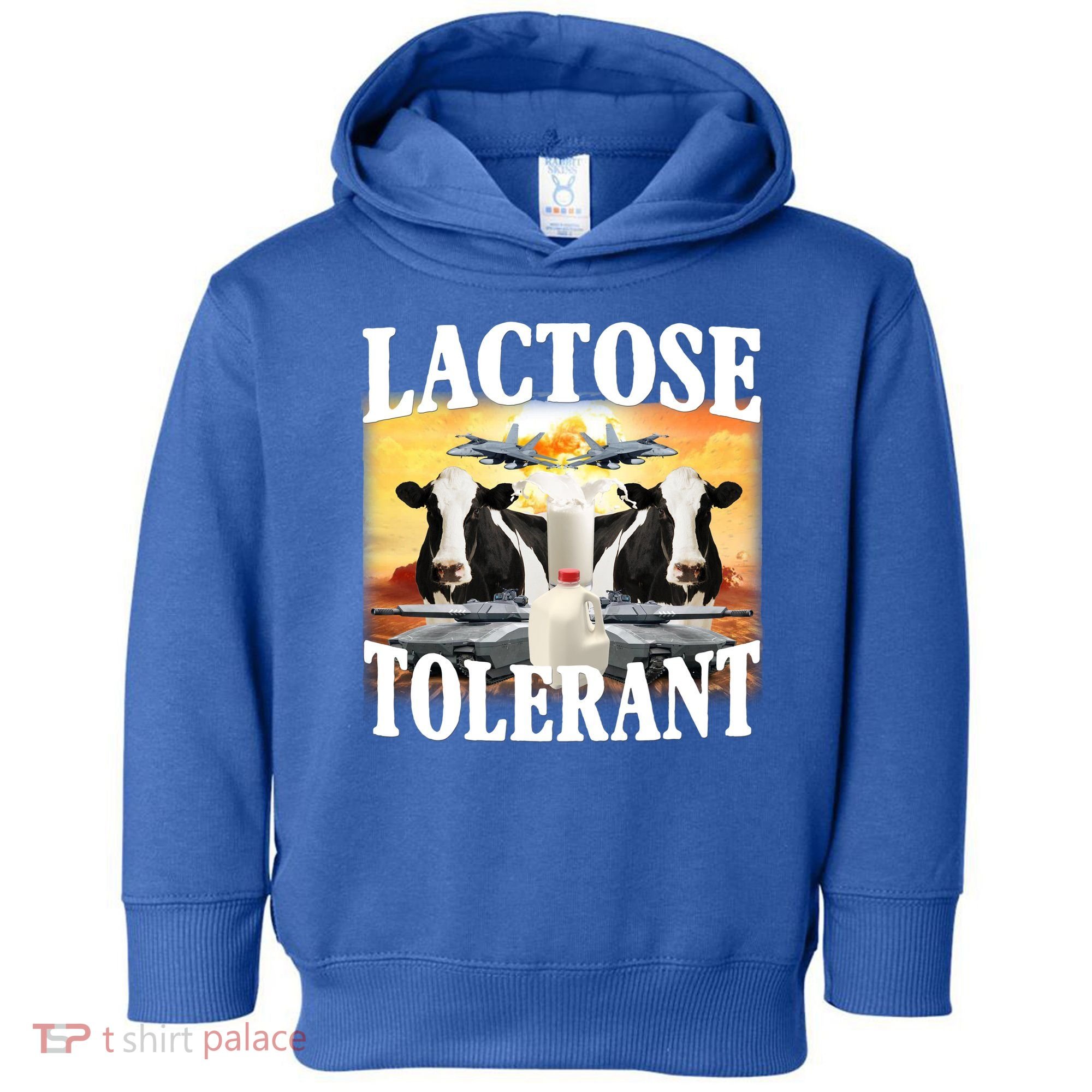 Lactose Tolerant Funny Cow Toddler Hoodie