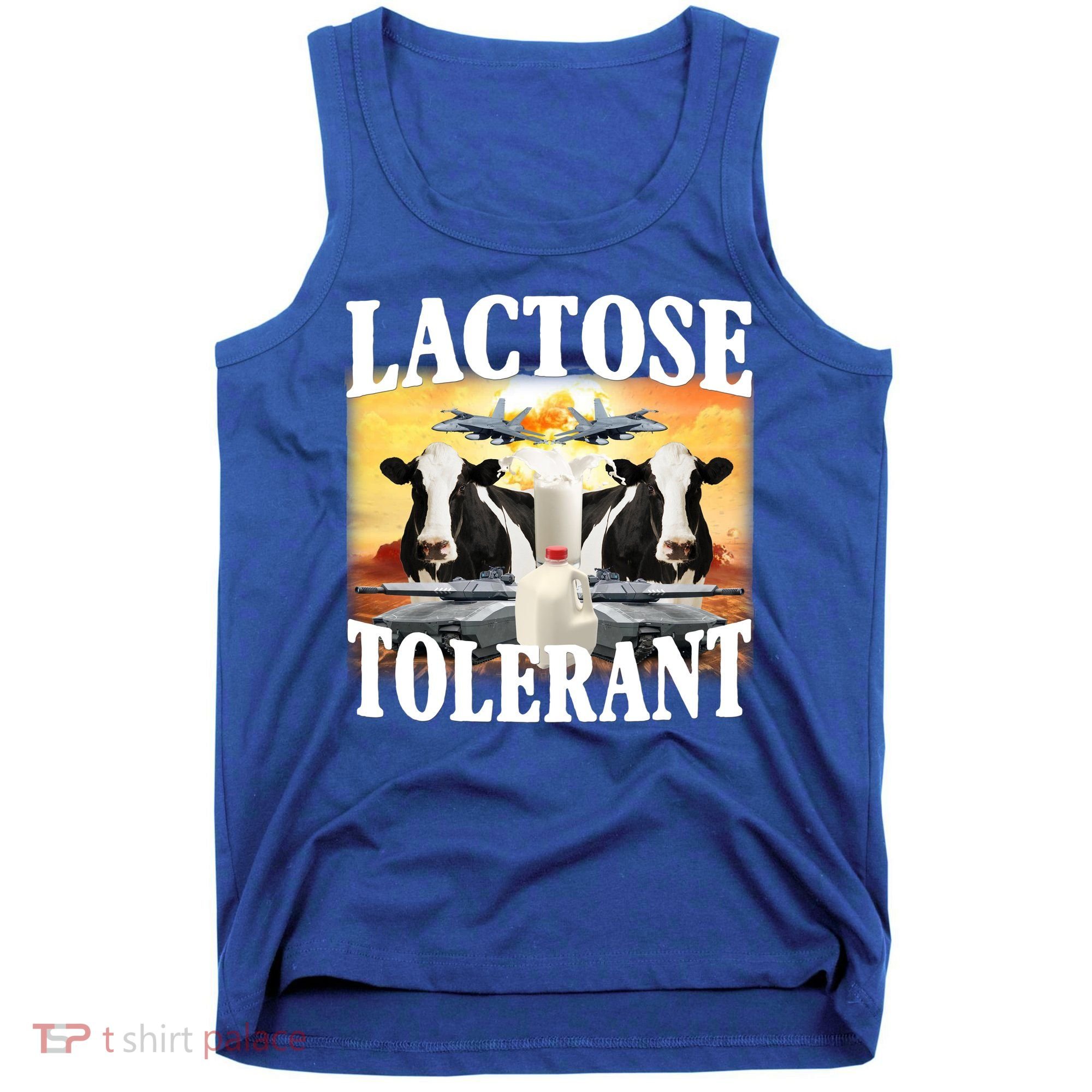 Lactose Tolerant Funny Cow Tank Top