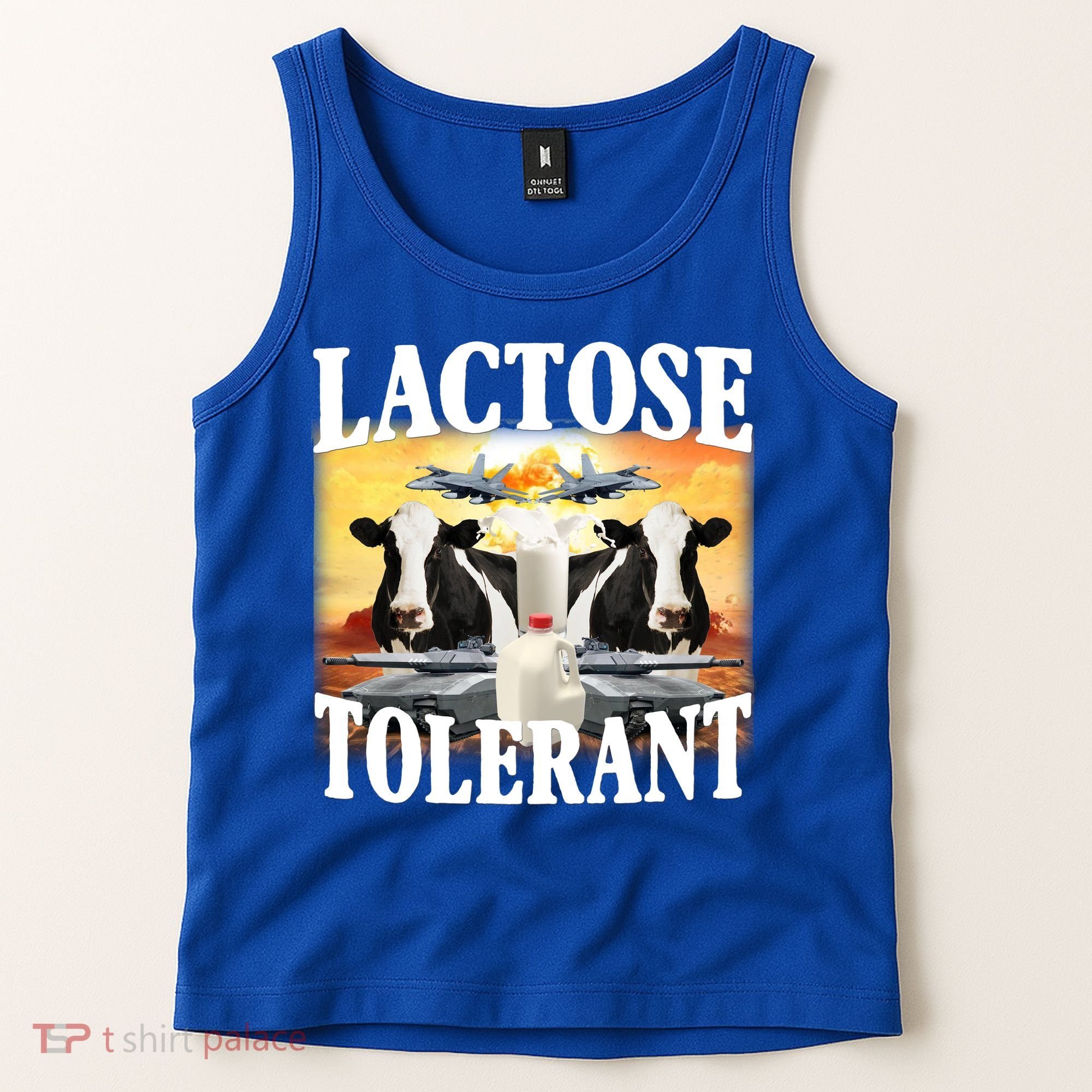Lactose Tolerant Funny Cow Tank Top