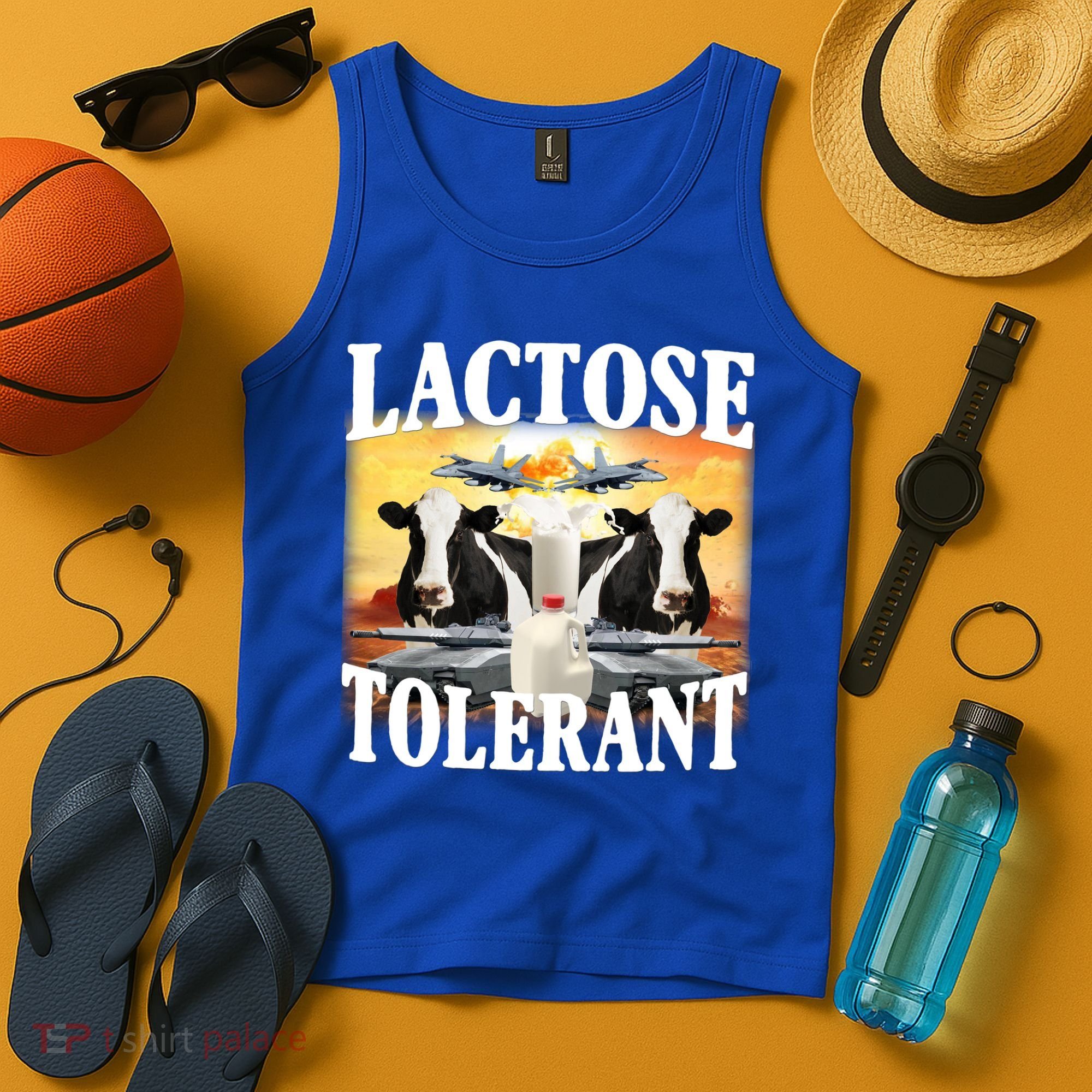 Lactose Tolerant Funny Cow Tank Top