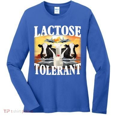 Lactose Tolerant Funny Cow Women's Long Sleeve Shirt