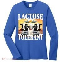 Lactose Tolerant Funny Cow Women's Long Sleeve Shirt thumb 0