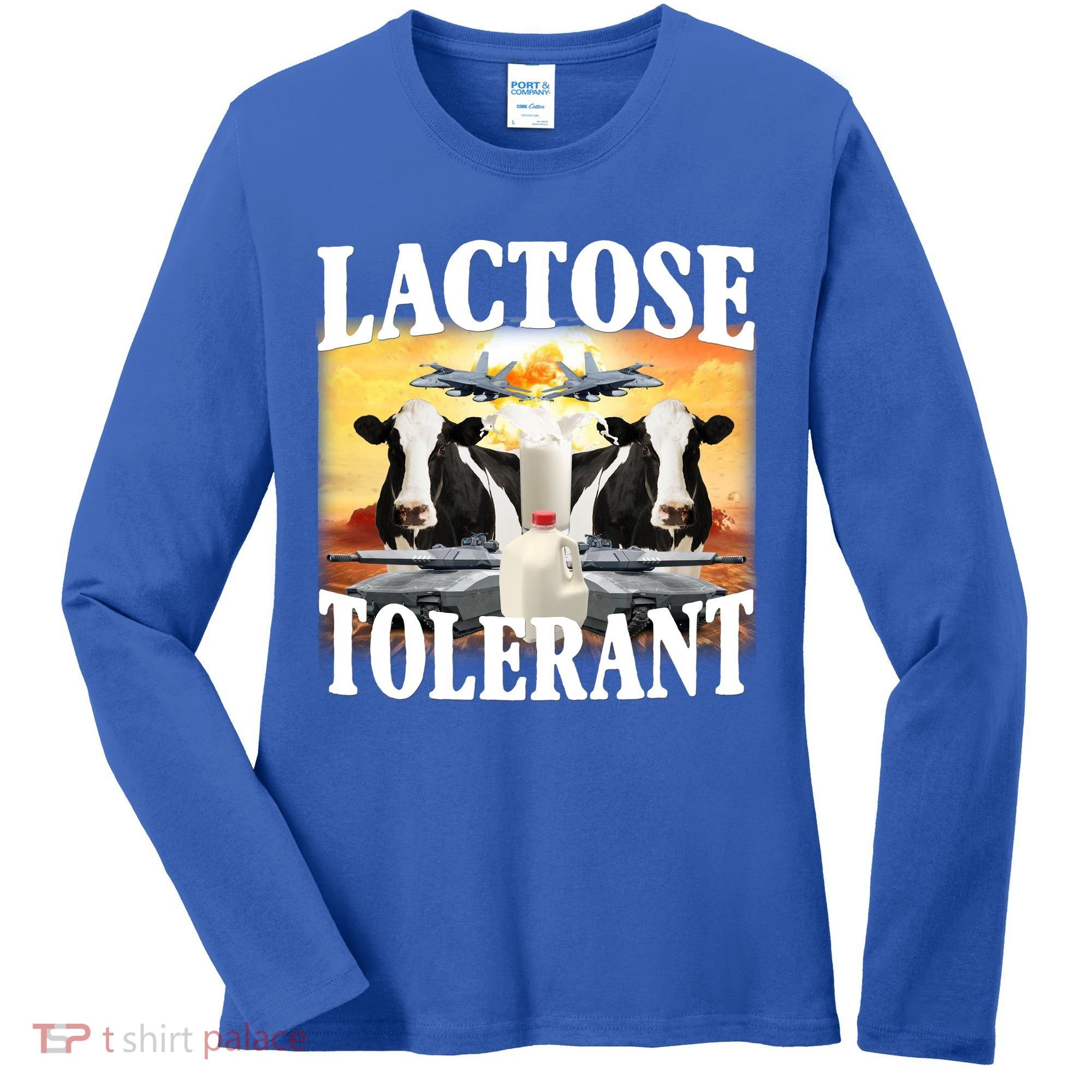 Lactose Tolerant Funny Cow Women's Long Sleeve Shirt