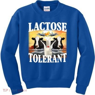 Lactose Tolerant Funny Cow Kids Sweatshirt