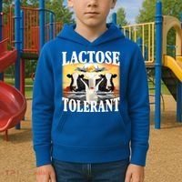 Lactose Tolerant Funny Cow Kids Hoodie thumb 2
