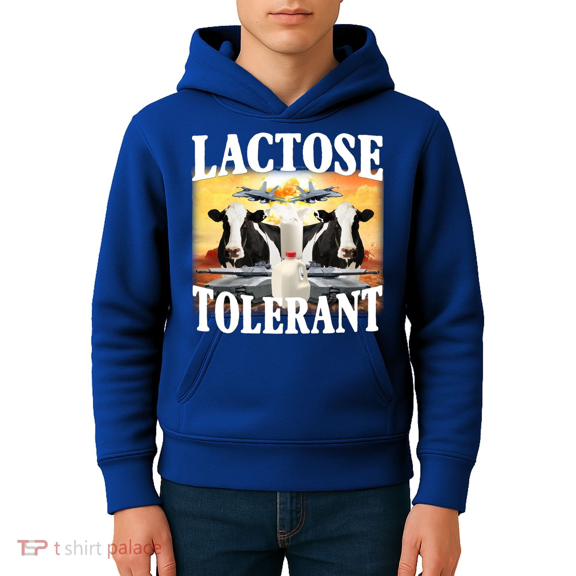 Lactose Tolerant Funny Cow Kids Hoodie