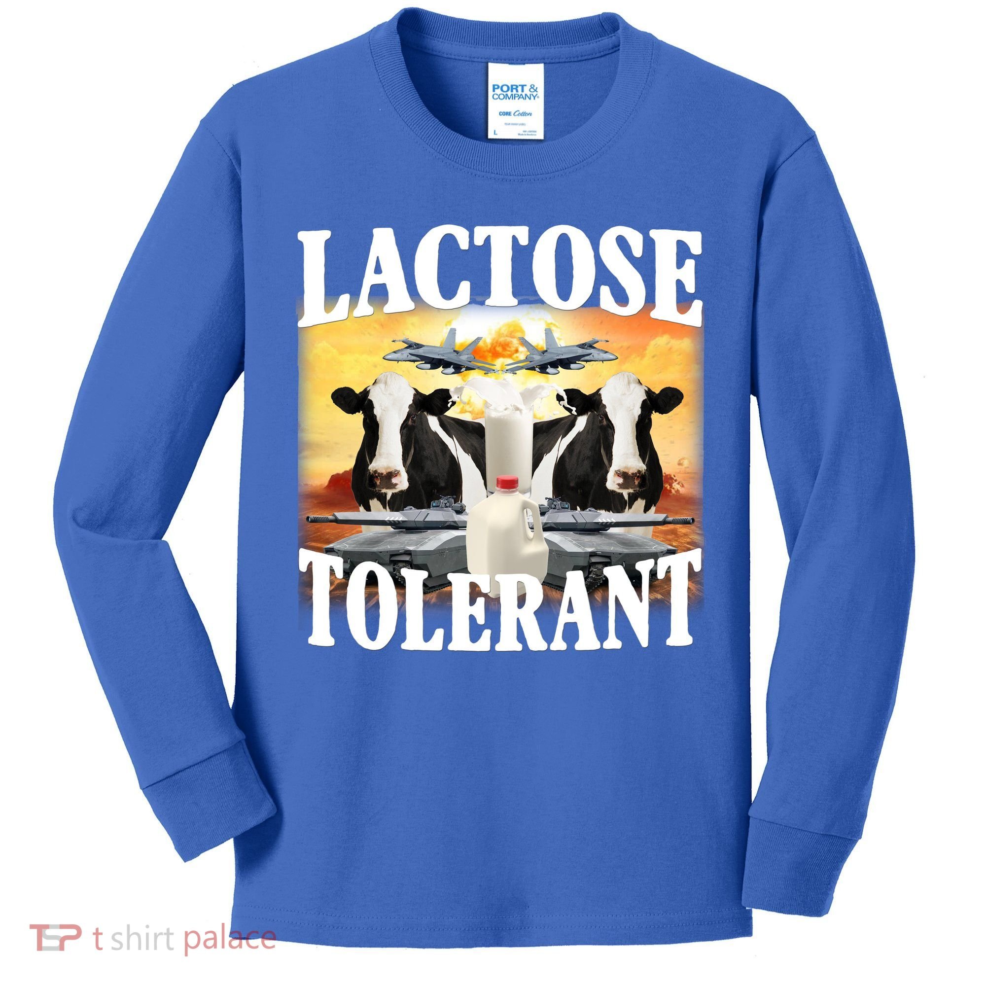 Lactose Tolerant Funny Cow Kids Long Sleeve Shirt