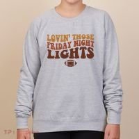 Lovin Those Friday Night Lights Football Women's Sweatshirt thumb 0